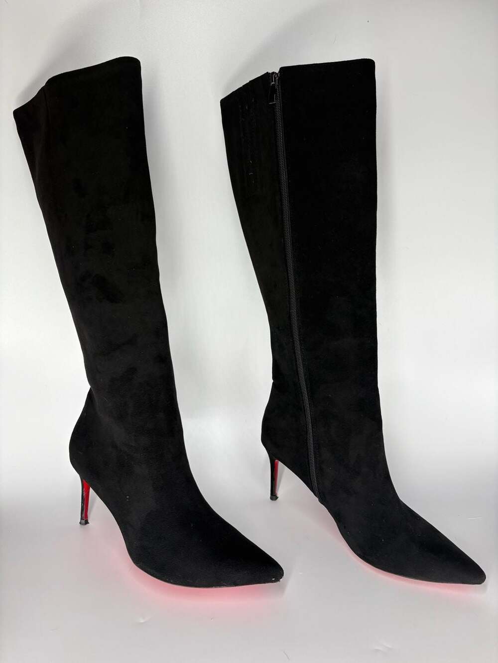 Christian Louboutin Miss Z Botta Black Suede Boots 42